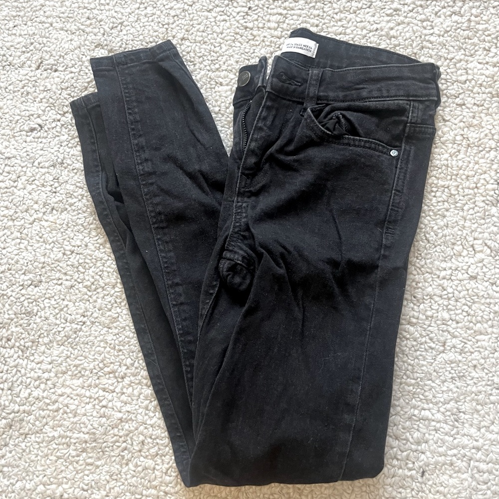 🎉HP🎉 Zara Z1975 Original Black Denim Jeans Size2